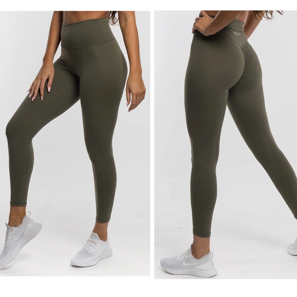 Echt Force Scrunched Athletic Leggings Sage green M